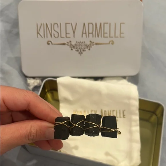 Kinsley Armelle Black and Gold Bracelet - Picture 3 of 5